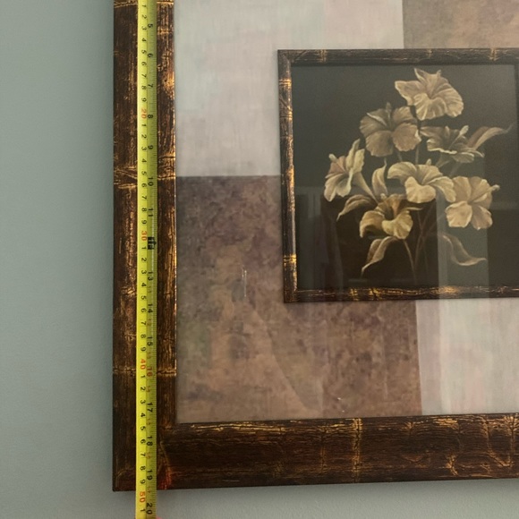Vintage floral print in bronze frame - Picture 5 of 7